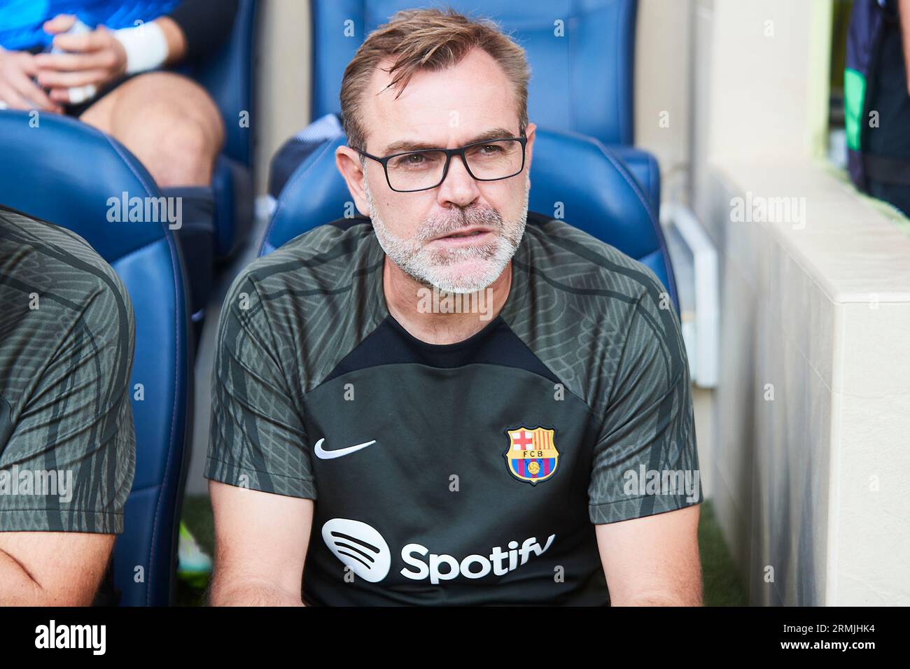 Oscar Hernandez (FC Barcelona) coach looks on during the LaLiga match between Villarreal v