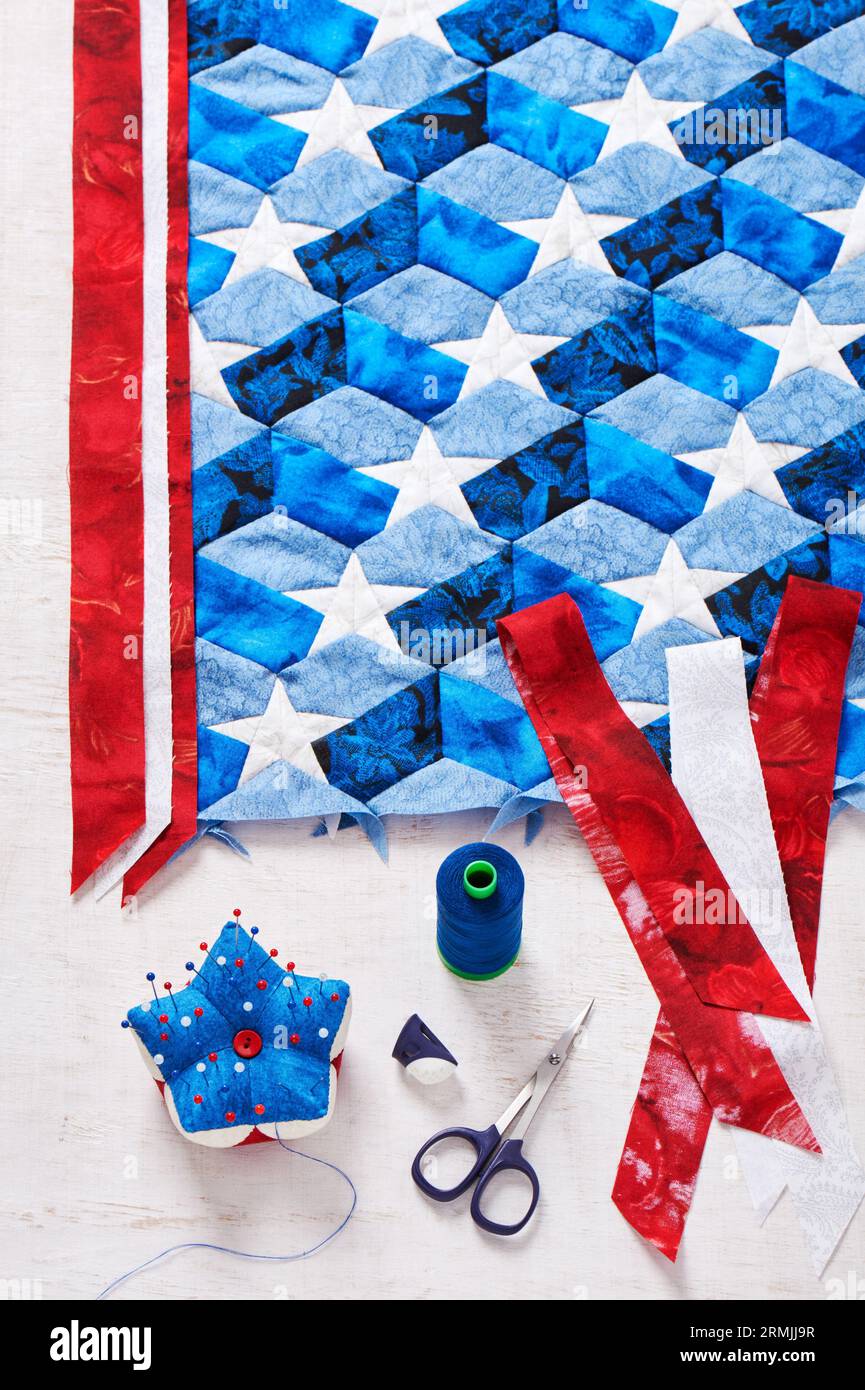 American flag quilt hi-res stock photography and images - Alamy