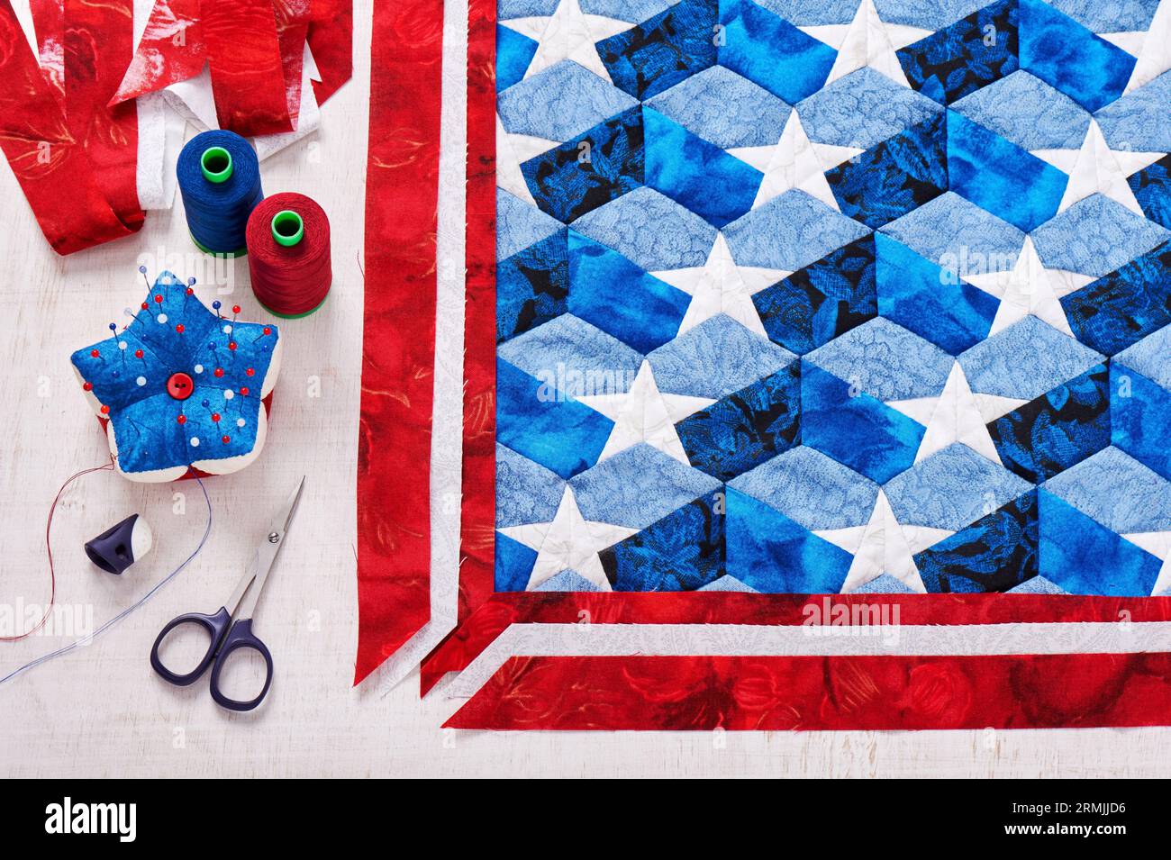 American flag quilt hi-res stock photography and images - Alamy