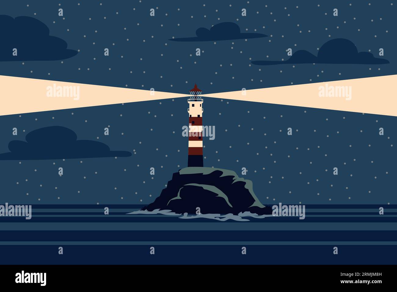 Rock on shore in Stock Vector Images - Alamy