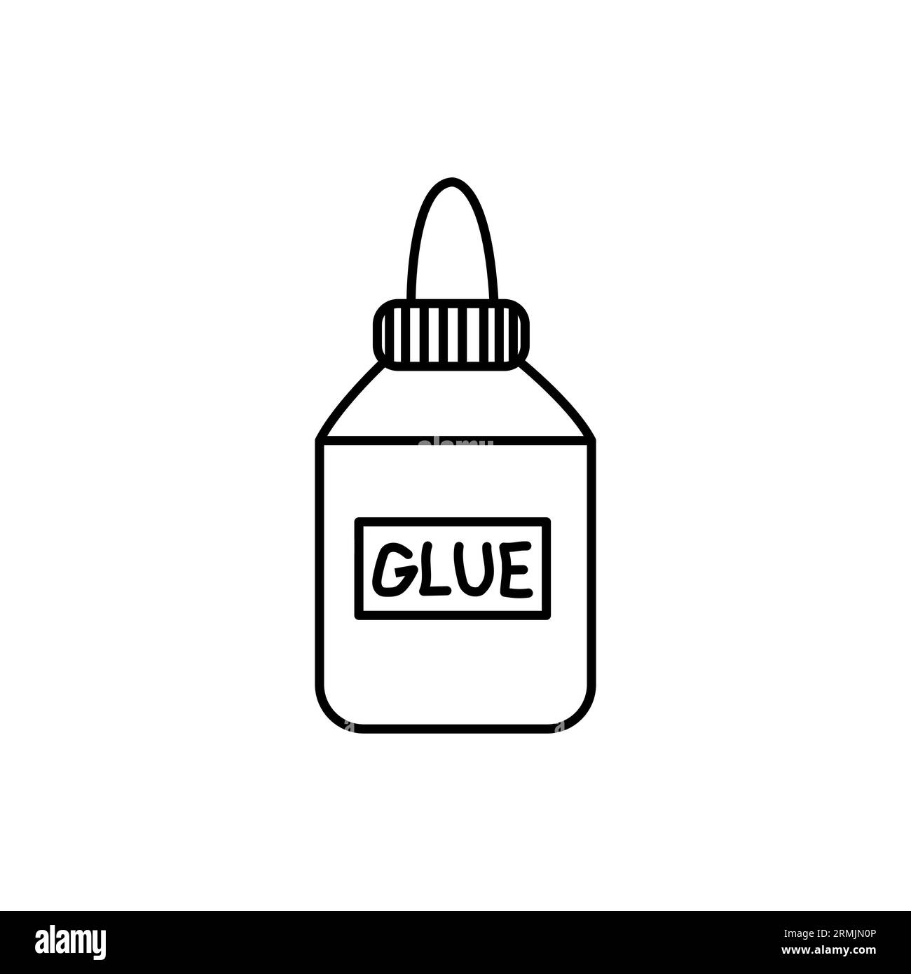 Glue bottle outline icon. linear style sign for mobile concept and web design. Latex glue simple line vector icon. Symbol, logo illustration. Pixel pe Stock Vector