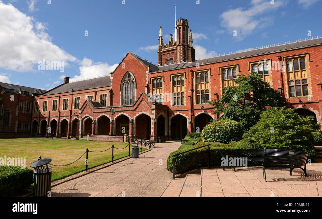 Northern Ireland, Belfast: Queen's University of Belfast (commonly referred to as QUB), one of the most prestigious universities in northern Ireland. Stock Photo