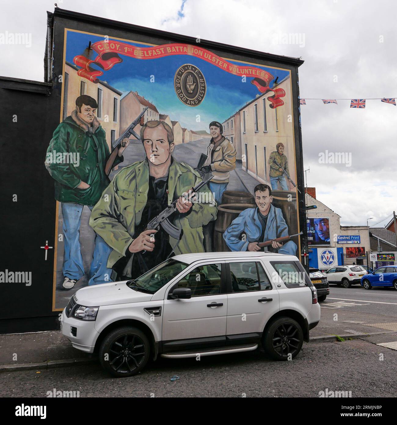 Belfast, northern Ireland mural in Shankill Road, the main