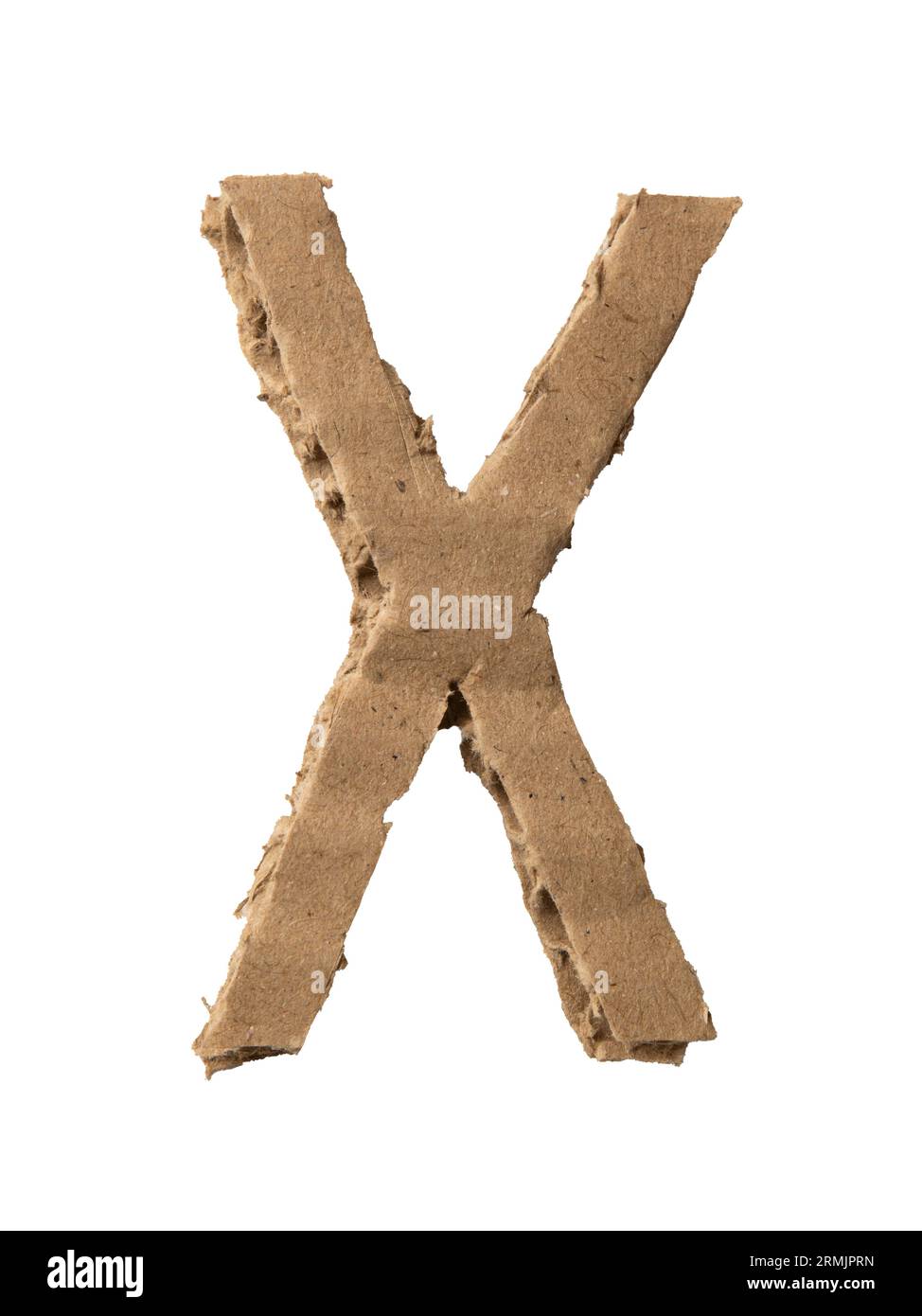 X alphabet cut out of cardboard paper Stock Photo