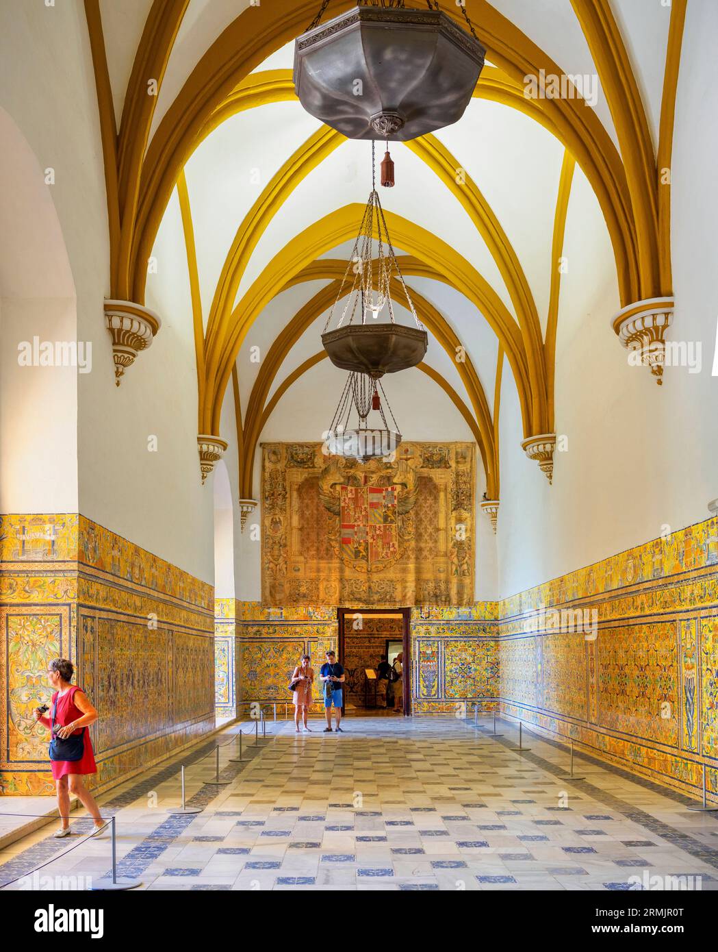 Sala de las Bóvedas or de las Fiestas (Halls of Charles V or Vaults Hall). of the Real Alcazar of Seville. Andalusia, Spain Stock Photo