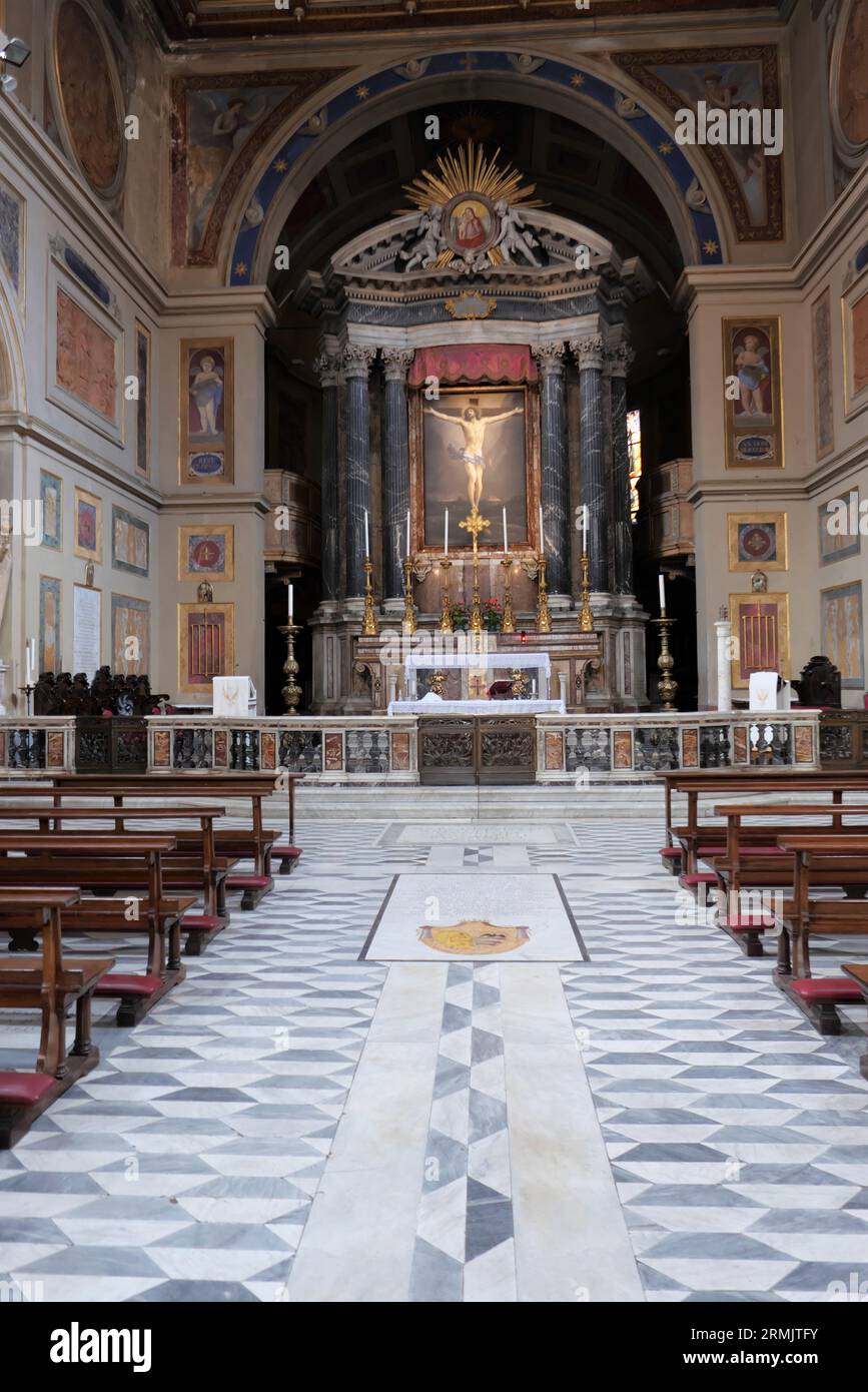 HIGH ALTAR OF THE BASILICA OF SAN LORENZO IN LUCINA Stock Photo Alamy