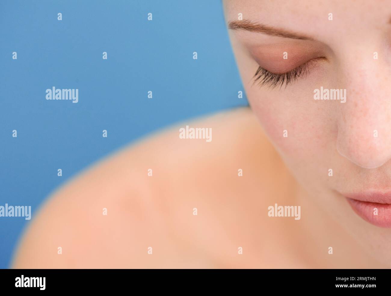 Face eyes closed extreme close up hi-res stock photography and images ...