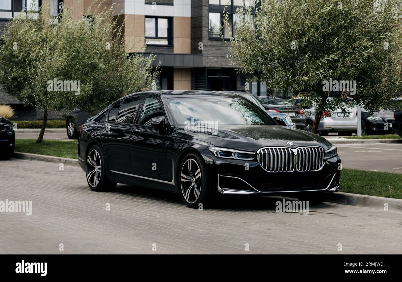 Minsk, Belarus, August 2023 - prestige car BMW in street. luxury german ...