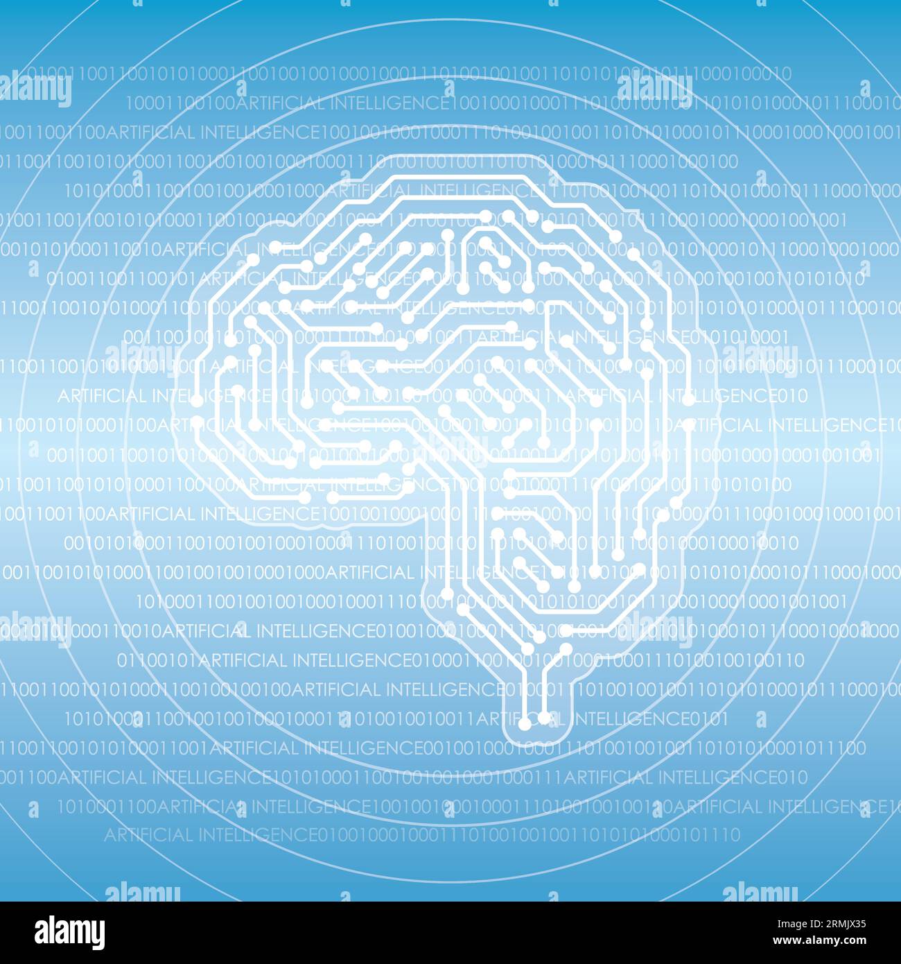 Artificial Intelligence Vector Concept Illustration Isolated On A White ...