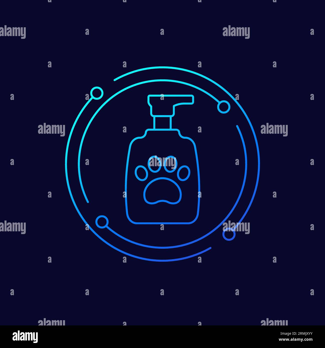 pet lotion icon, linear design Stock Vector