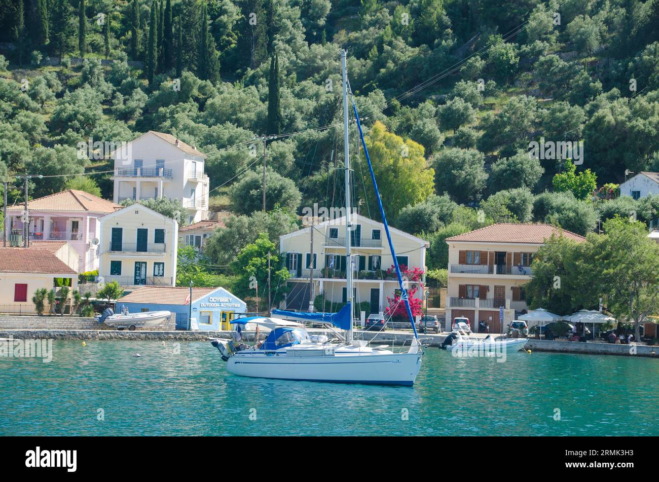 Yacht Greek Island Hopping Lefkada and Ithaca in the Ionian sea Stock