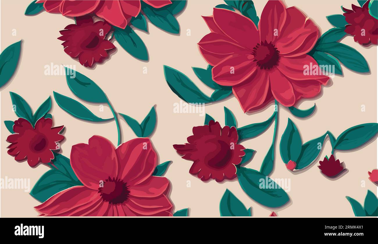 floral frame background vector art Stock Vector