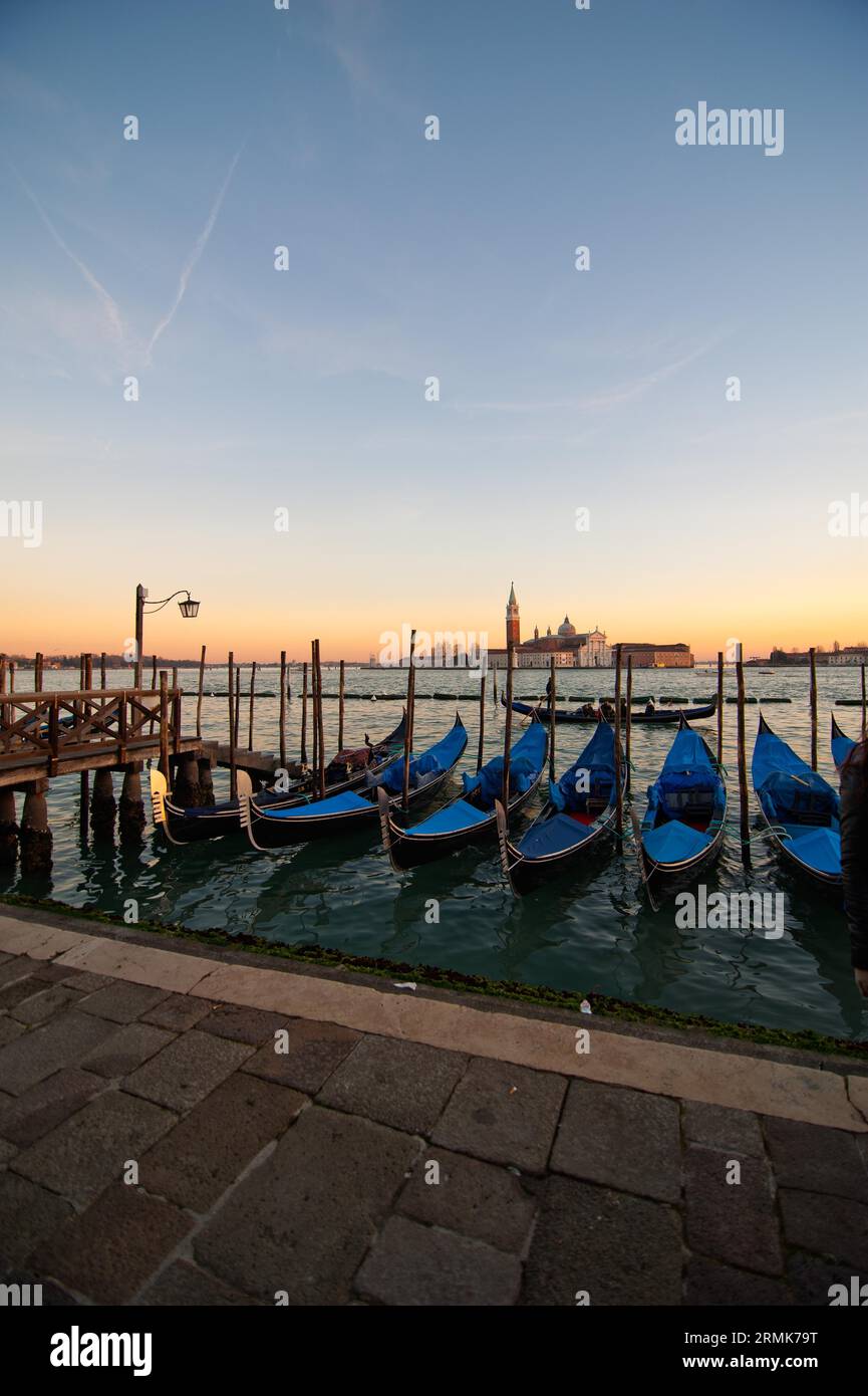 Unusual pittoresque view of Venice Italy most touristic place in the world Stock Photo