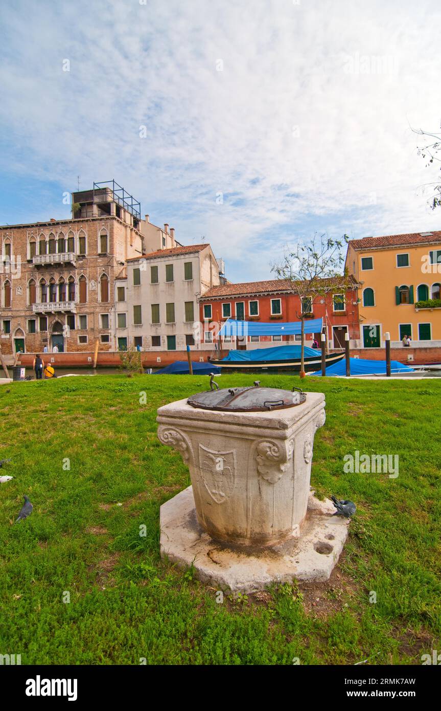 Unusual pittoresque view of Venice Italy most touristic place in the world Stock Photo