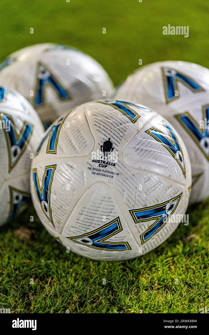 Sunshine North, Australia. 29 {month name}, 2023. The match day football of the Australia Cup Credit: James Forrester/Alamy Live News Stock Photo