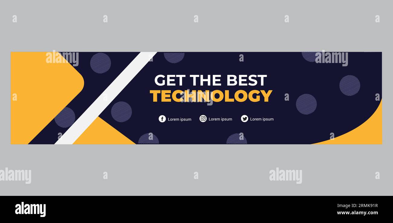 Get the best technology, Professional post banner template design Stock Vector