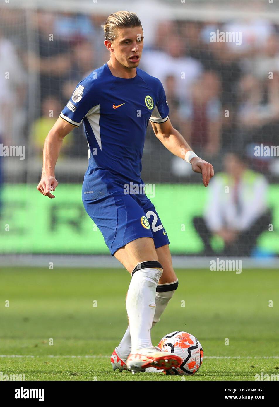 Conor Gallagher of Chelsea - West Ham United v Chelsea, Premier League, London Stadium, London, UK - 20th August 2023  Editorial Use Only - DataCo restrictions apply Stock Photo