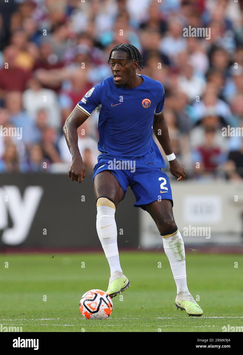 Axel Disasi of Chelsea - West Ham United v Chelsea, Premier League, London Stadium, London, UK - 20th August 2023  Editorial Use Only - DataCo restrictions apply Stock Photo