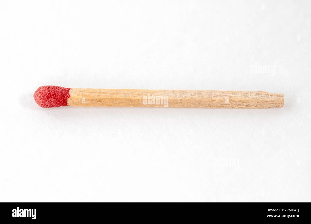 Red match stick on white background Stock Photo