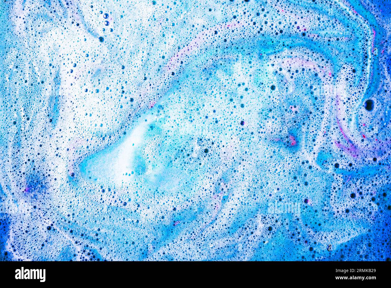 Blue white dissolve bath bomb water Stock Photo Alamy