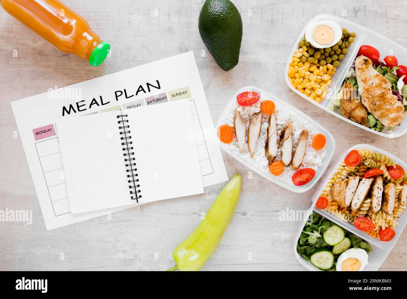 Flat lay balanced meal hi-res stock photography and images - Alamy