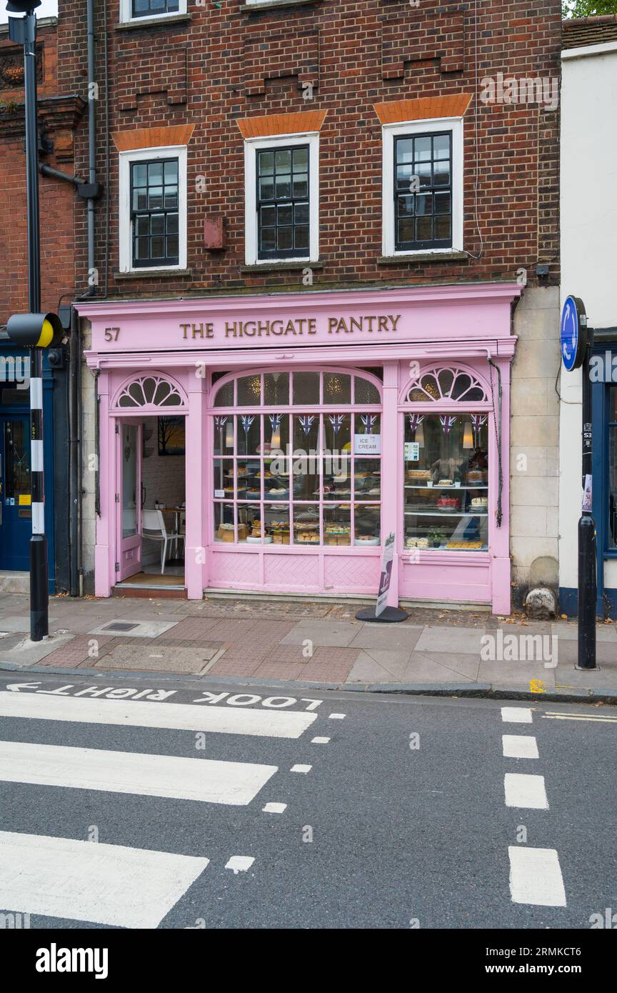 The Highgate Pantry bakery shop on Highgate High Street, Highgate Village, London, England, UK Stock Photo