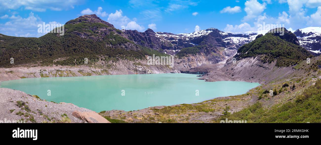 Argentina, Bariloche, Ventisquiero Negro waterfall in Patagonia located in Nahuel Huapi national park. Stock Photo