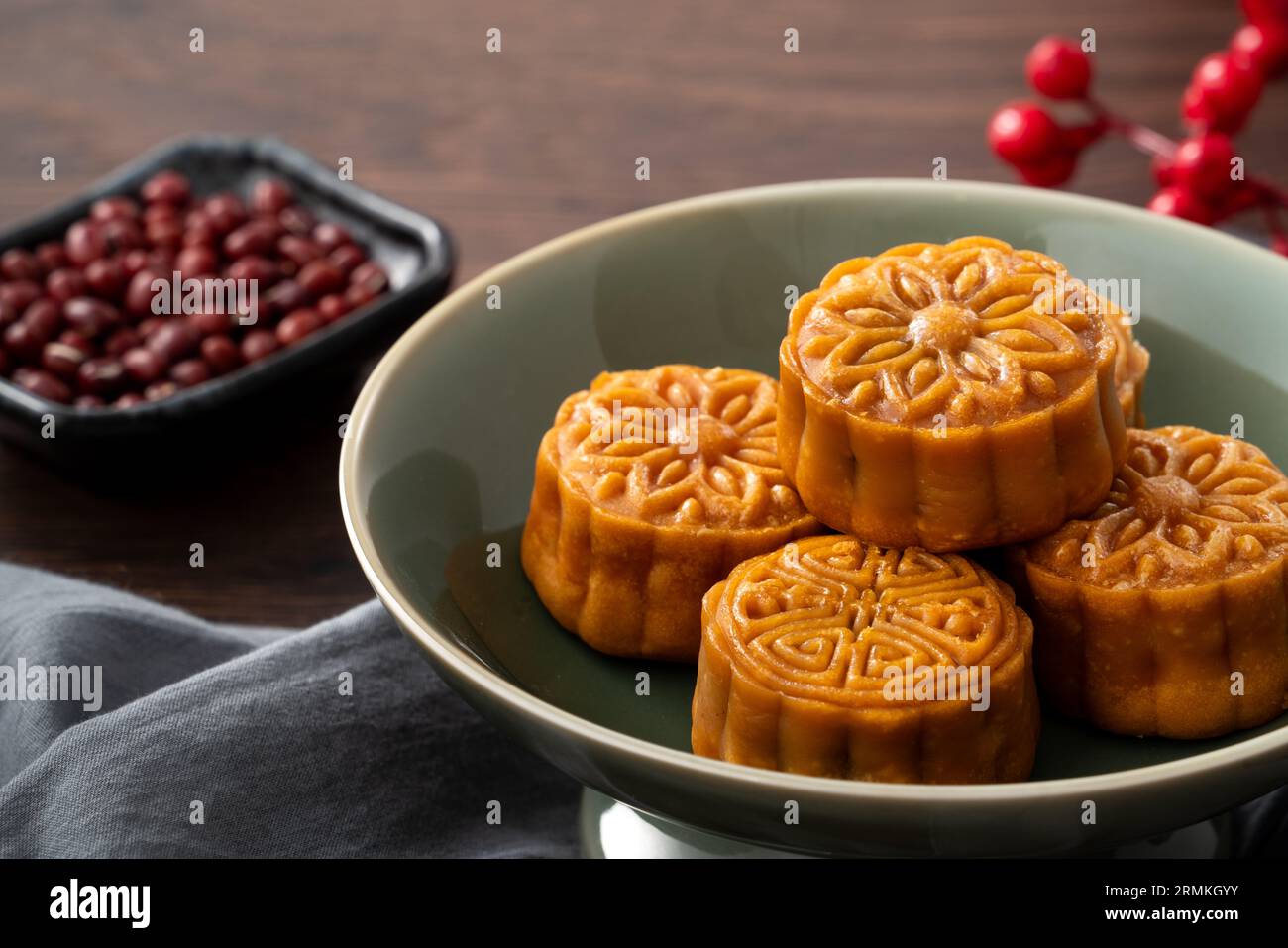 Delicious Cantonese moon cake for Mid-Autumn Festival food mooncake on ...
