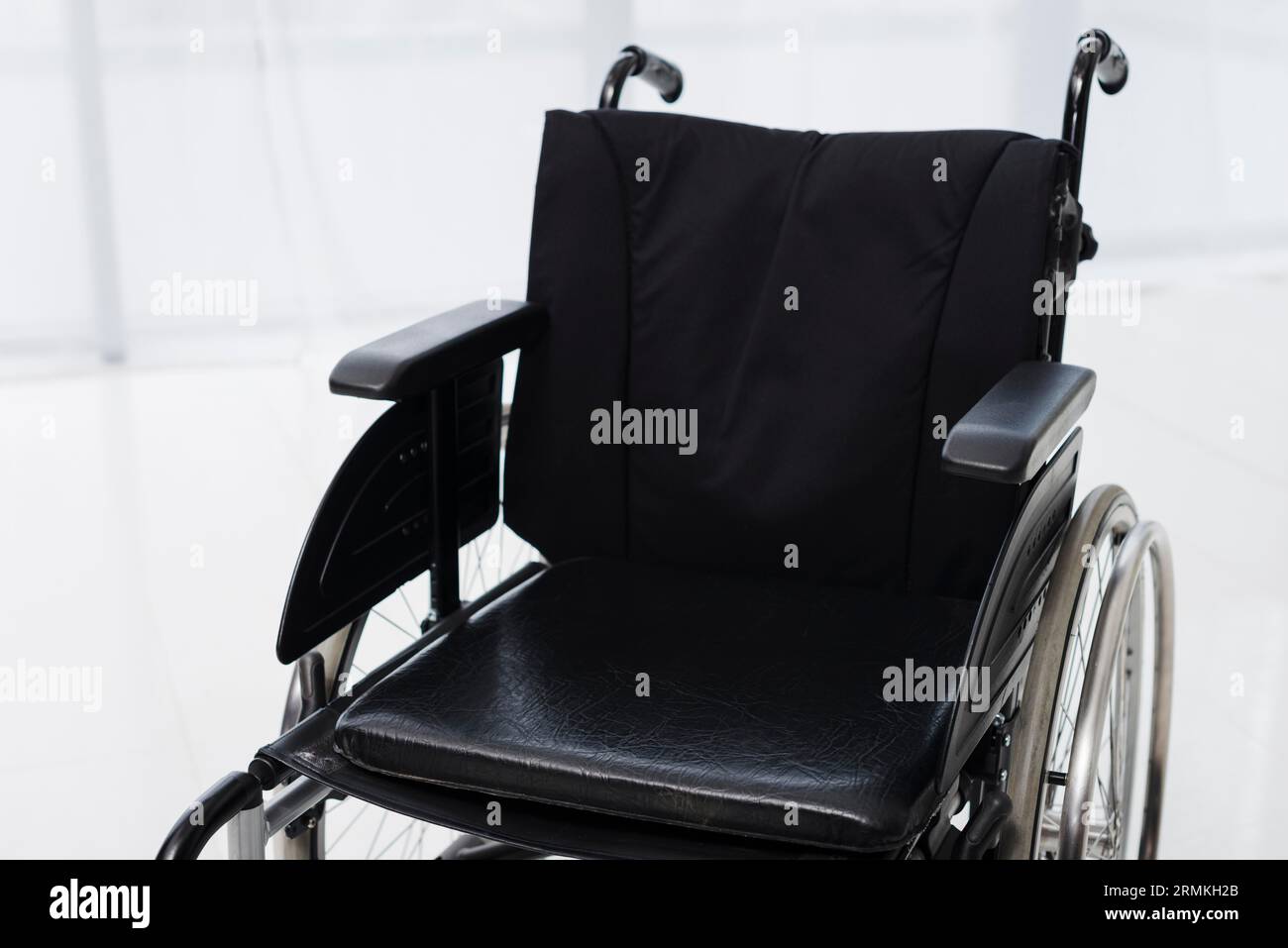 Close up empty wheelchair room Stock