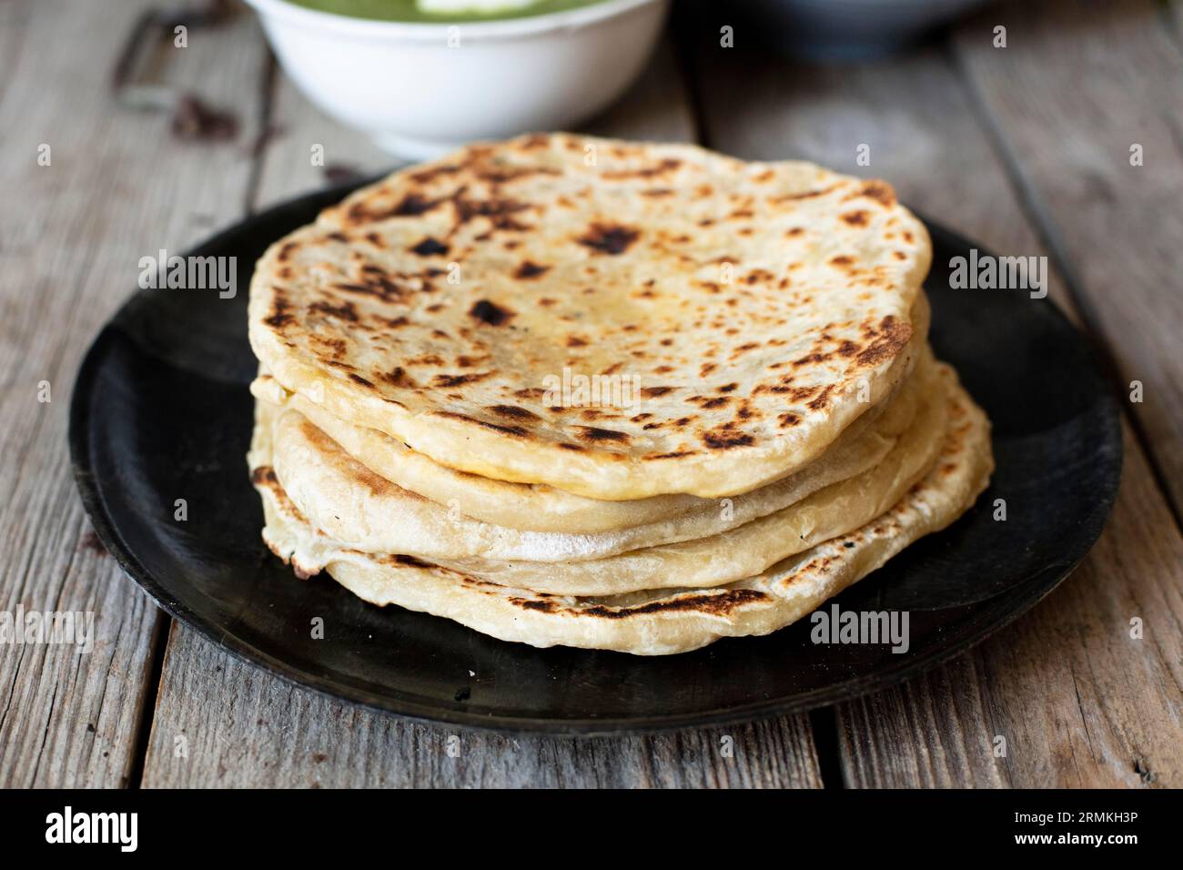 Bread cooked indian style Stock Photo - Alamy