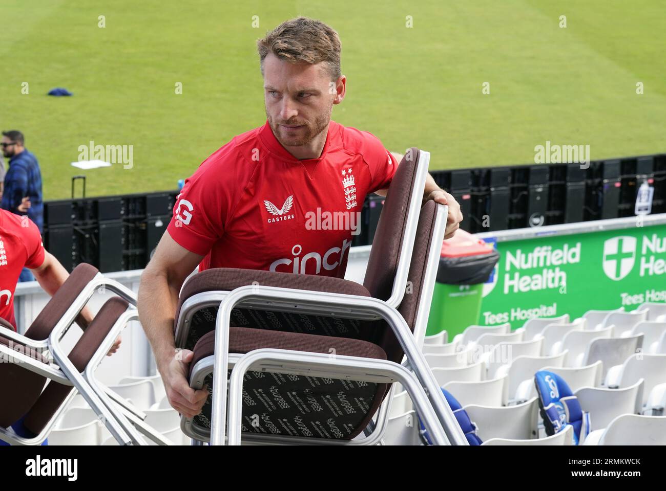 England's Jos Buttler at the Seat Unique Riverside, County Durham. Picture date: Tuesday August 29, 2023. Stock Photo