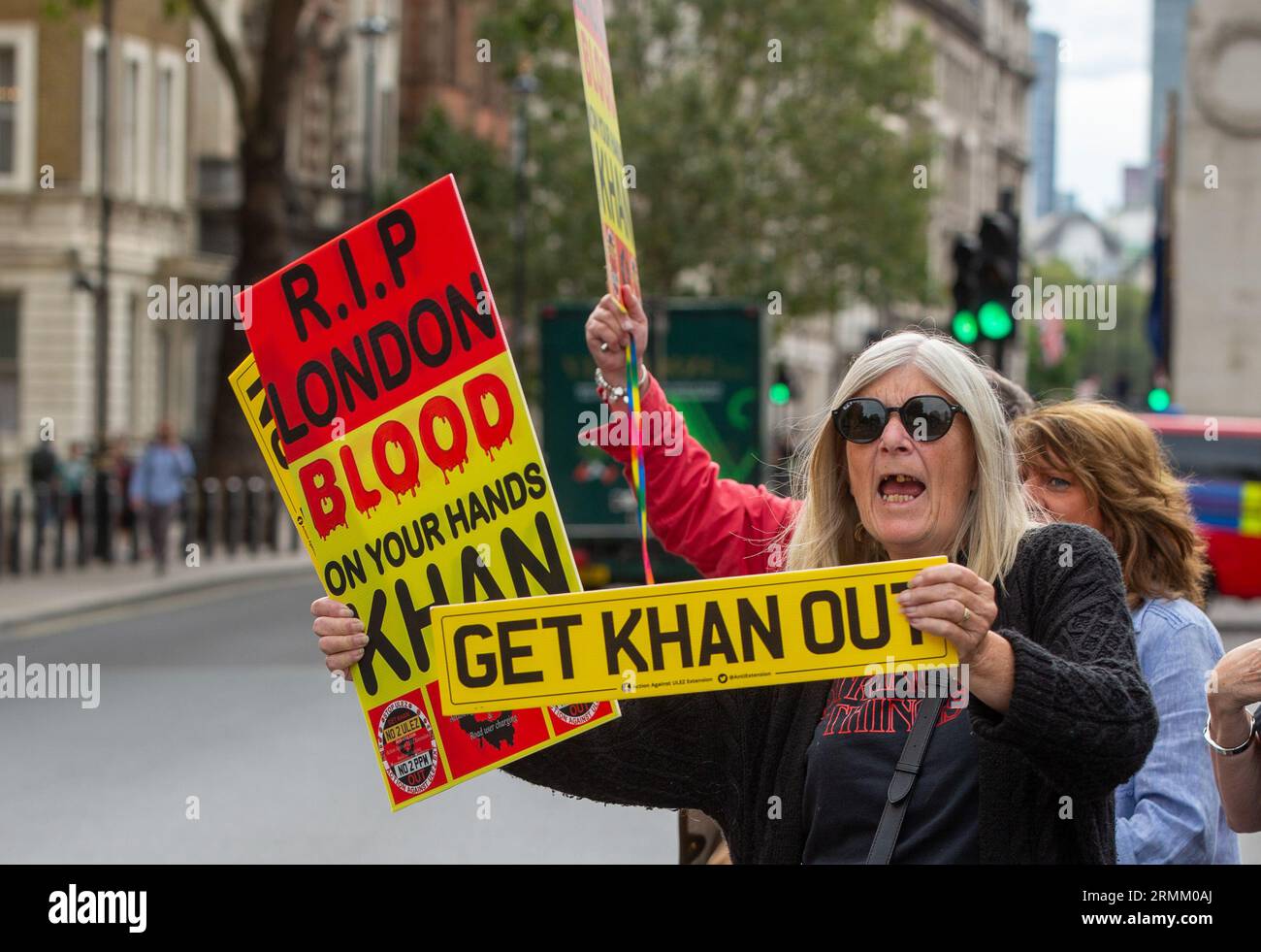 London, England, UK. 29th Aug, 2023. Activists protest Ultra Low
