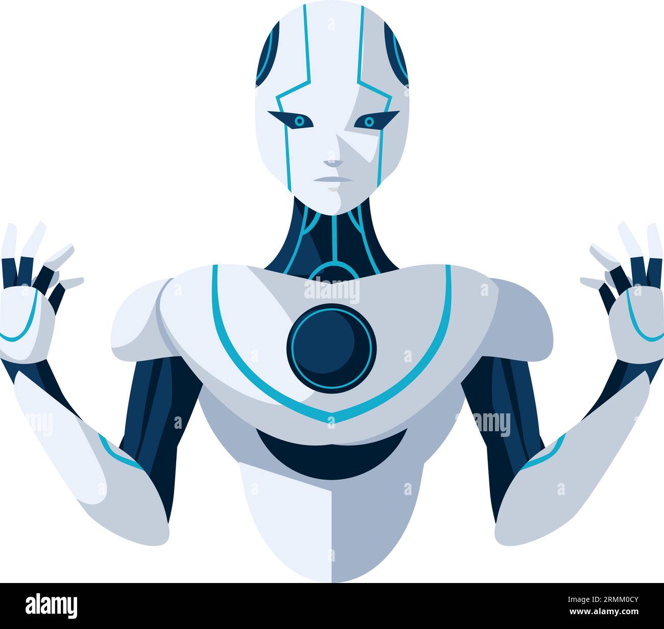 AI technology cyborg icon Stock Vector Image & Art - Alamy