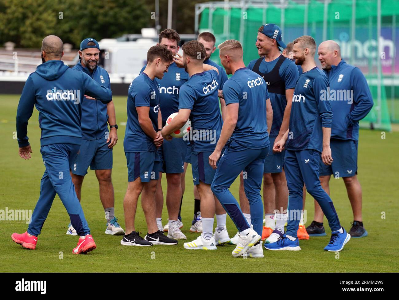 England players during a nets session at the Seat Unique Riverside, County Durham. Picture date: Tuesday August 29, 2023. Stock Photo