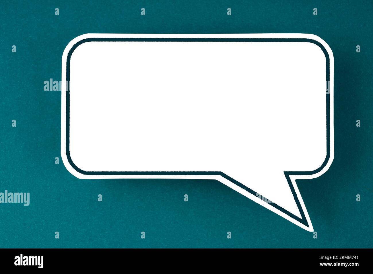 Blank white speech bubble on a green background for your text Stock ...