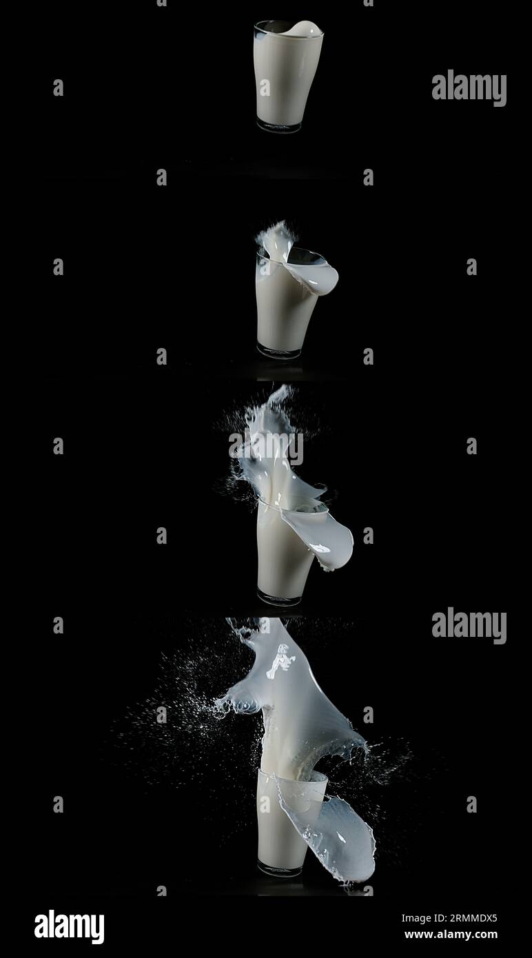 Exploding milk against black hi-res stock photography and images - Alamy