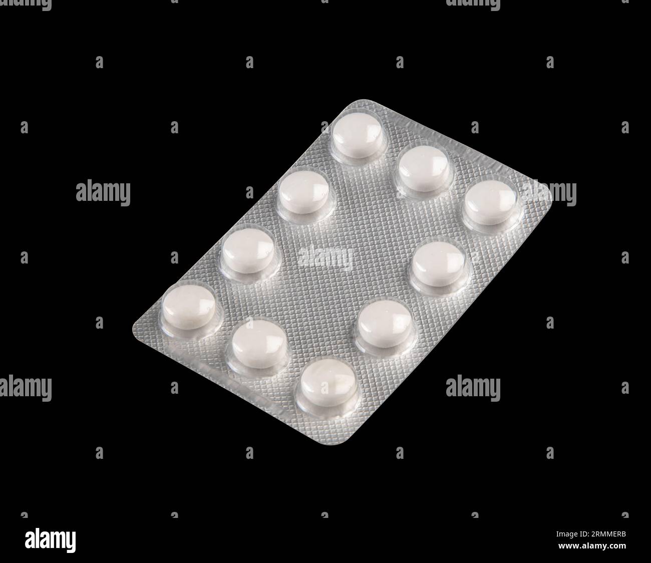 pills in packaging sheets or blister isloated backgroung Stock Photo