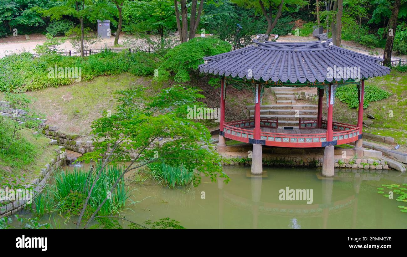 Secret Garden at Changdeokgung Palace in Seoul, South Korea Stock Photo
