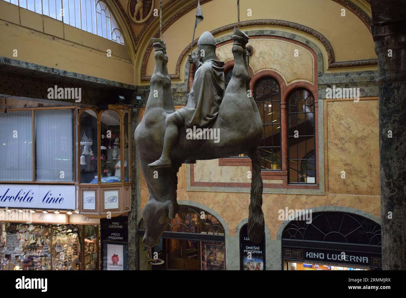 Statue of King Wenceslas Riding an UpsideDown Dead Horse in