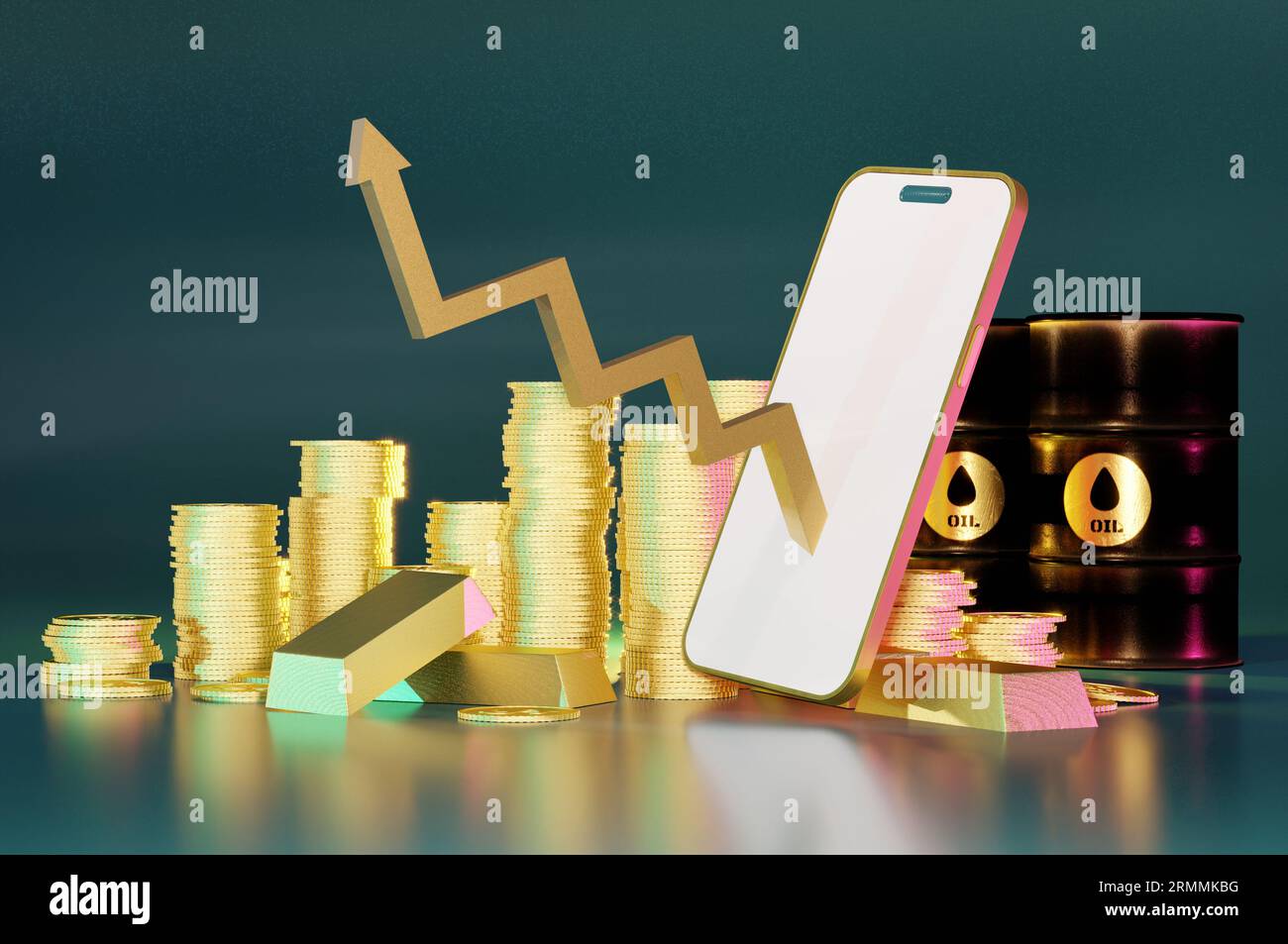 3d render concept finance oil hi-res stock photography and images - Alamy