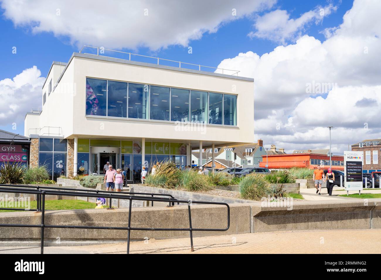 Hornsea Hub and community centre containing a cafe gym and library on Broadway Hornsea East Riding of Yorkshire England UK GB Europe Stock Photo