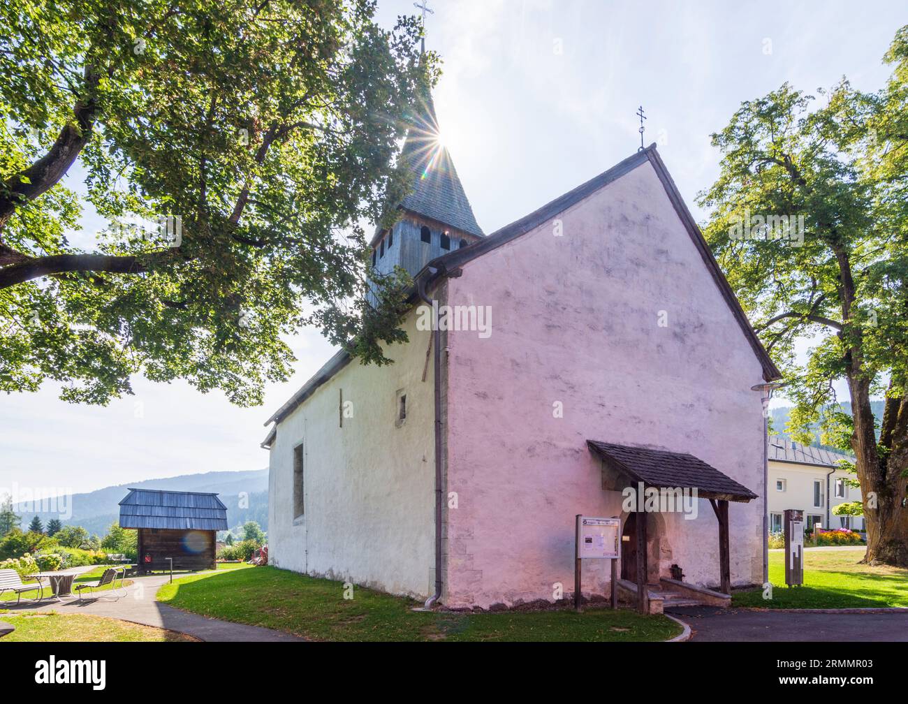 Sankt Georgen am Kreischberg: church hl. Laurentius in Sankt Lorenzen ob Murau in Murtal, Steiermark, Styria, Austria Stock Photo
