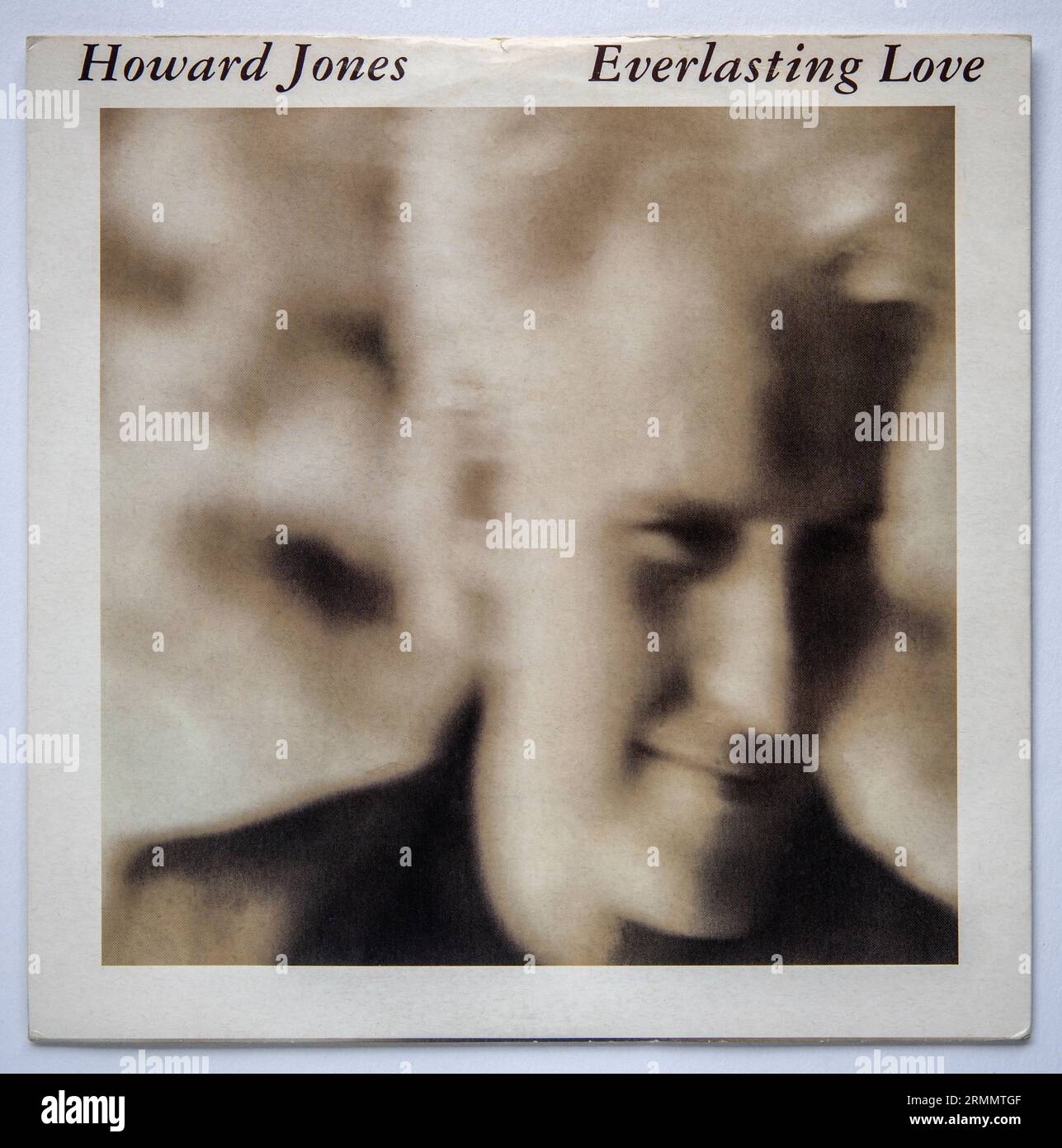 Picture cover of the seven inch vinyl version of Everlasting Love by Howard Jones, which was released in 1989 Stock Photo