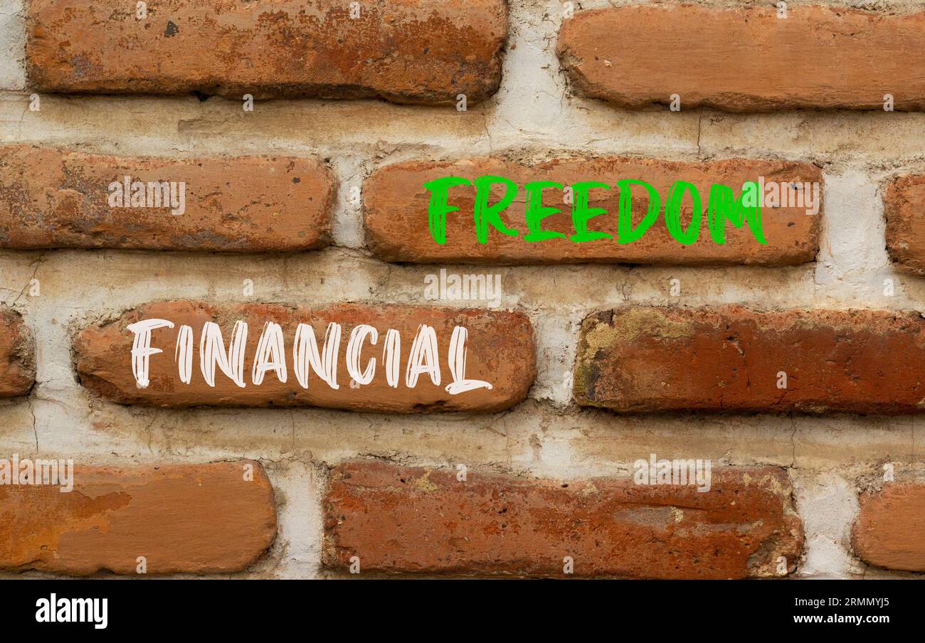 Financial freedom symbol. Concept words Financial freedom on beautiful ...