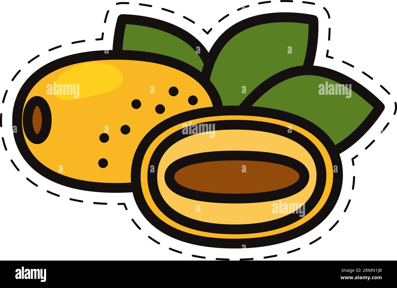 Isolated colored fruit icon Flat style Vector Stock Vector Image & Art ...