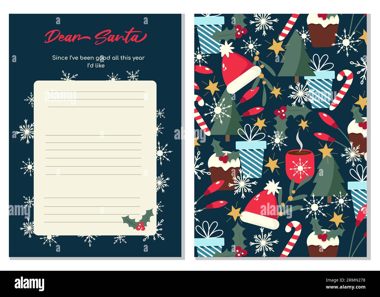 christmas-wish-list-page-template-stock-vector-image-art-alamy