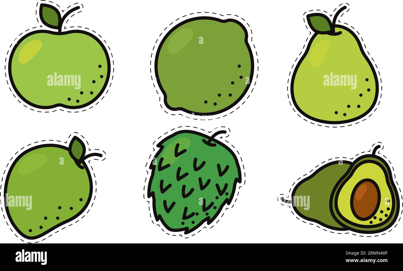 Set of colored fruit icons Vector Stock Vector Image & Art - Alamy