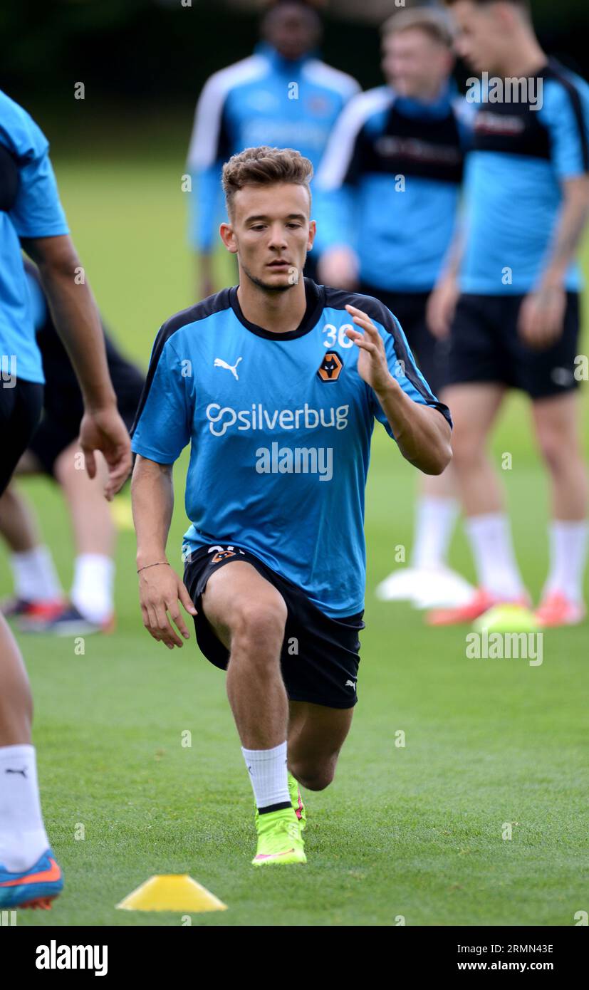 Callum Harris of Wolverhampton Wanderers FC under 21s training session