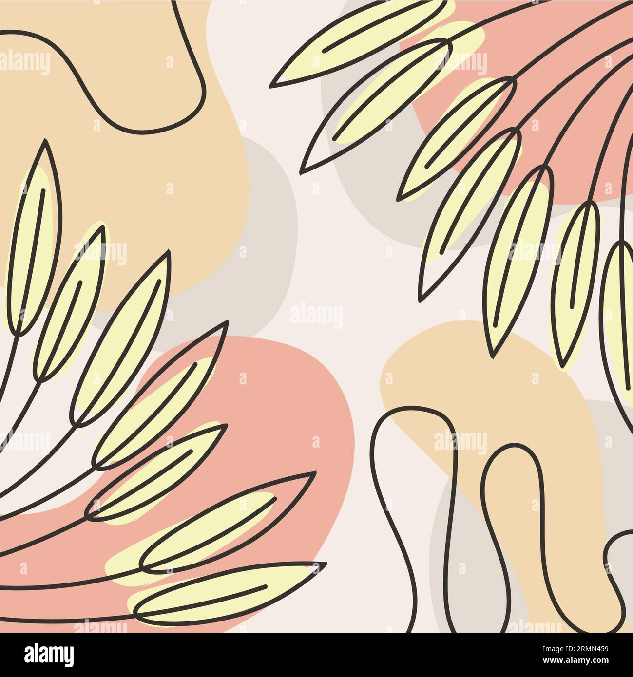Hand drawn illustration background with abstract shapes Vector Stock ...