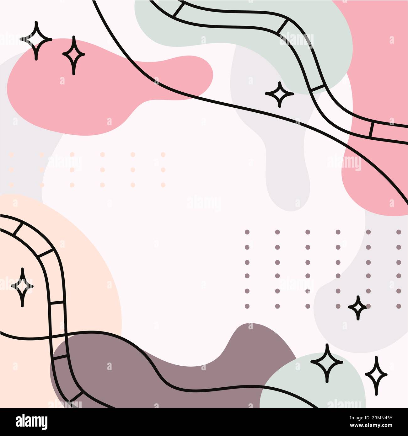 Hand drawn illustration background with abstract shapes Vector Stock ...